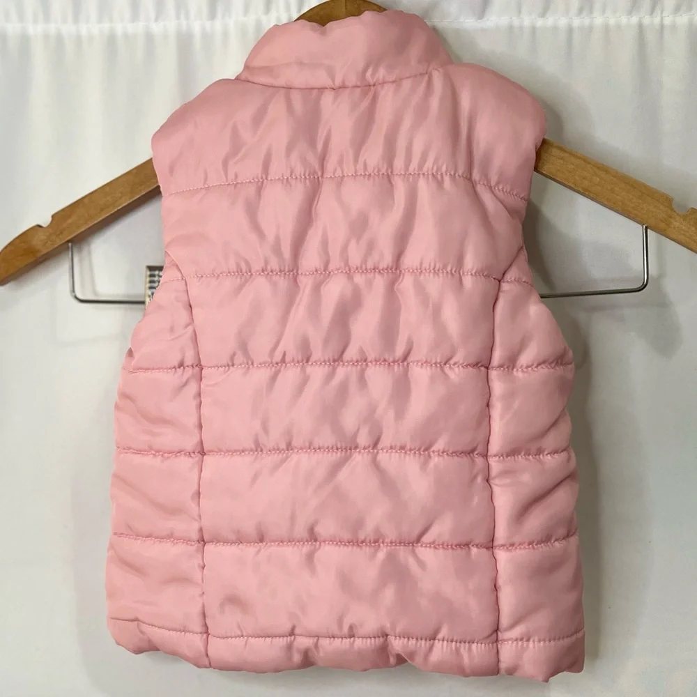 Wonder Nation Pink Puffer Vest Size 2T - Picture 2 of 3